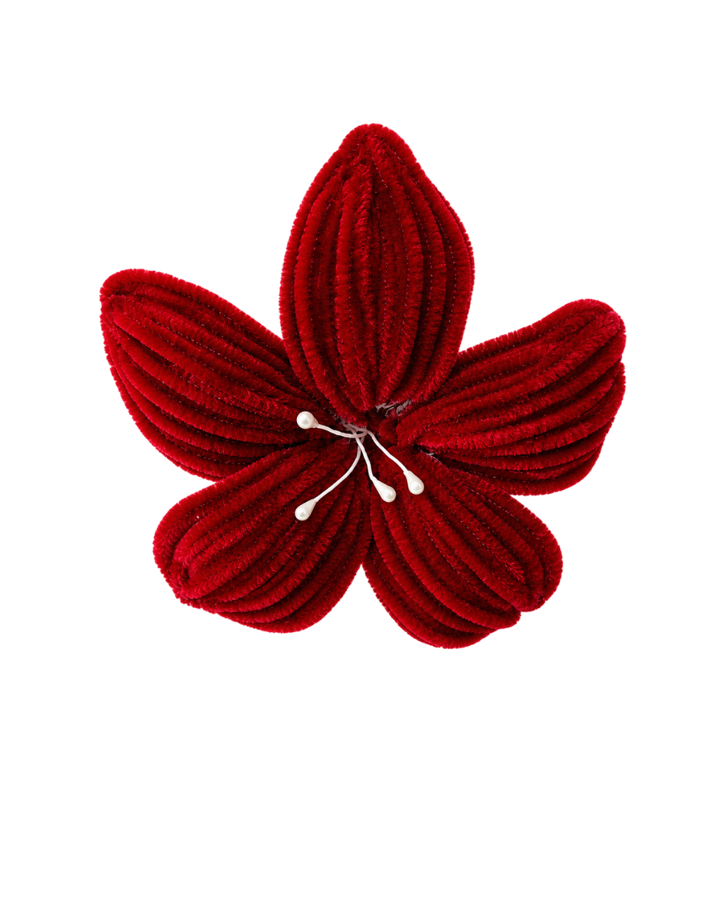 Bordo Lilyum Şönil Anahtarlık