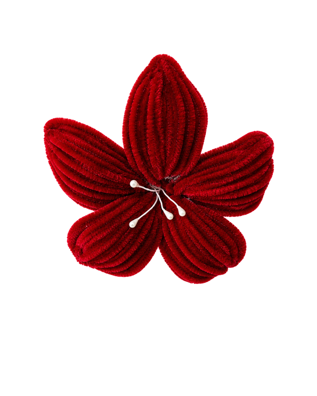 Bordo Lilyum Şönil Anahtarlık
